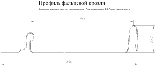 Кликфальц Гранд Лайн (Grand Line) Mini Drap 0,45 фото чертёж