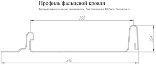 Кликфальц Гранд Лайн (Grand Line) Mini Satin 0,5 фото чертёж