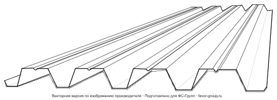 Профлист Металл Профиль Н60 Ecosteel T 0.5 Профнастил Металл Профиль Н60 Ecosteel T 0.5 фото чертёж