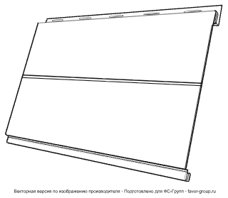 Металлическая фасадная панель Гранд Лайн (Grand Line) Вертикаль Line 0,45 Print Premium фото чертёж