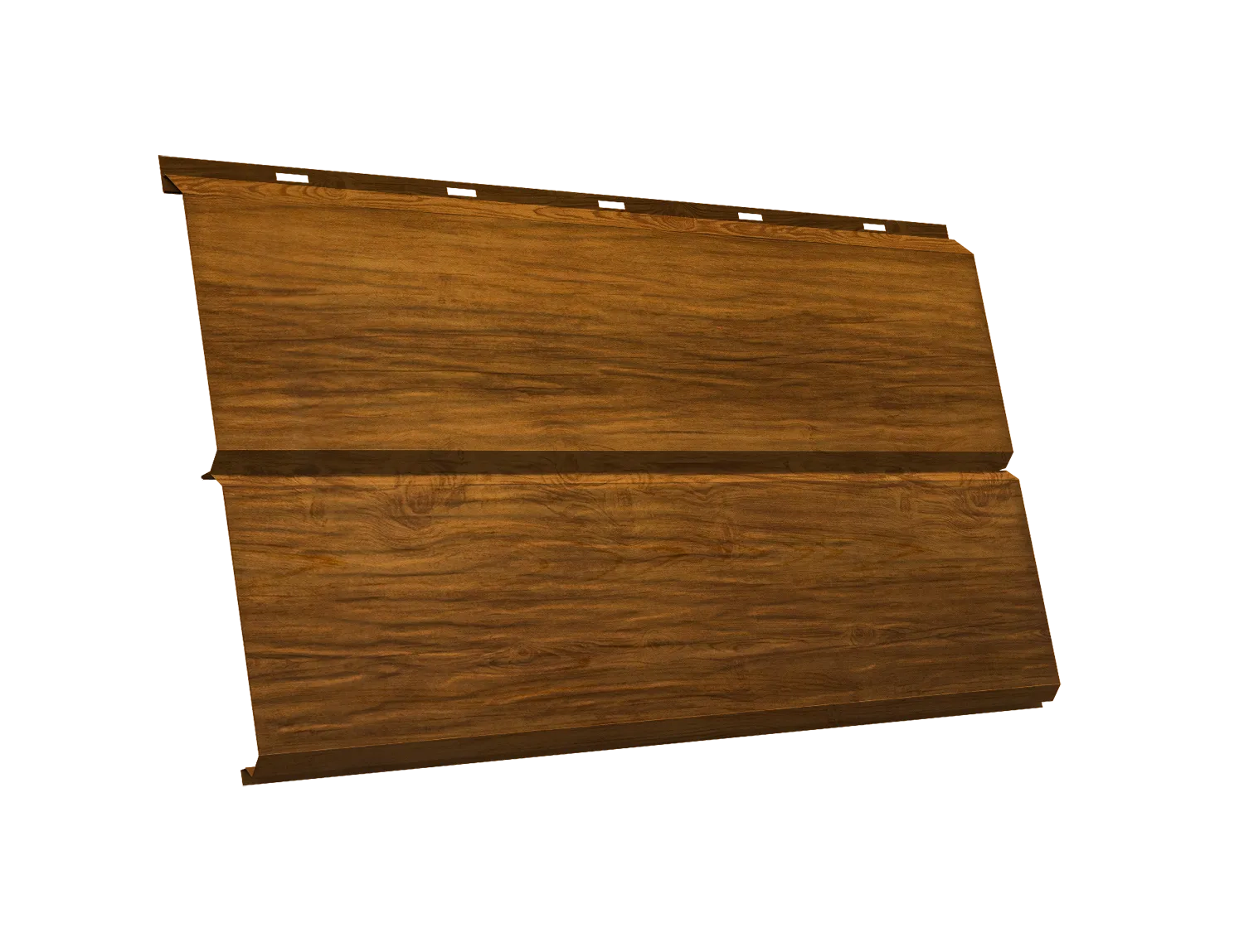 Металлический сайдинг Гранд Лайн (Grand Line) ЭкоБрус 3D 0,45 Print Premium Golden Wood