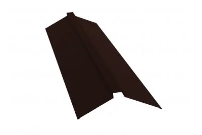 Планка конька плоского Grand Line 150x40x150 Rooftop Matte (Стальной бархат) 0,5