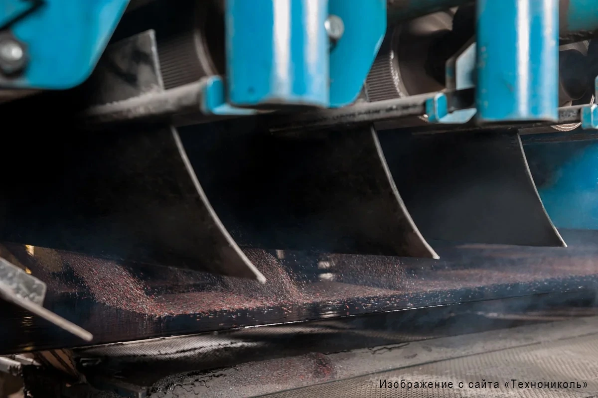 Посыпка битума гранулами базальта