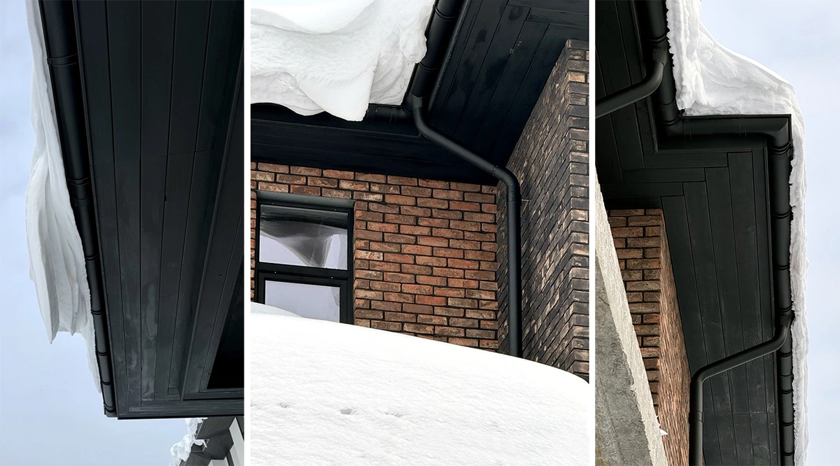 Монтаж металлического водостока