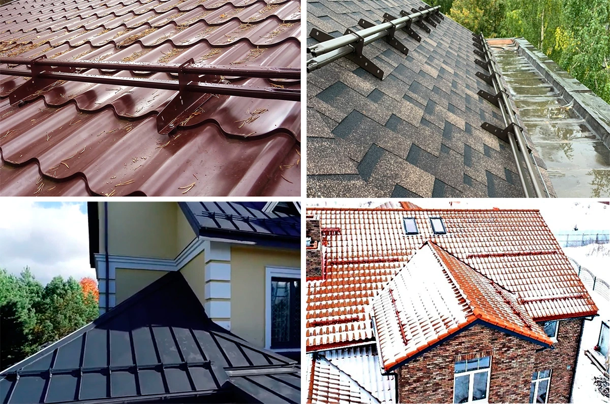 Снегозадержатель для разного типа кровли