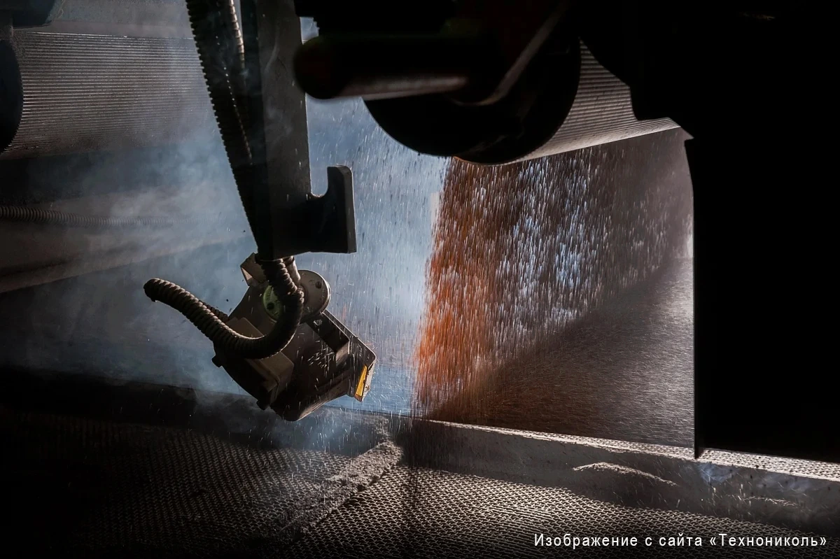 Посыпка битума гранулами базальта