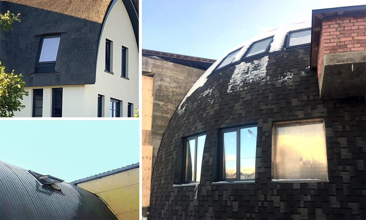 Монтаж мансардного окна в сложную кровлю