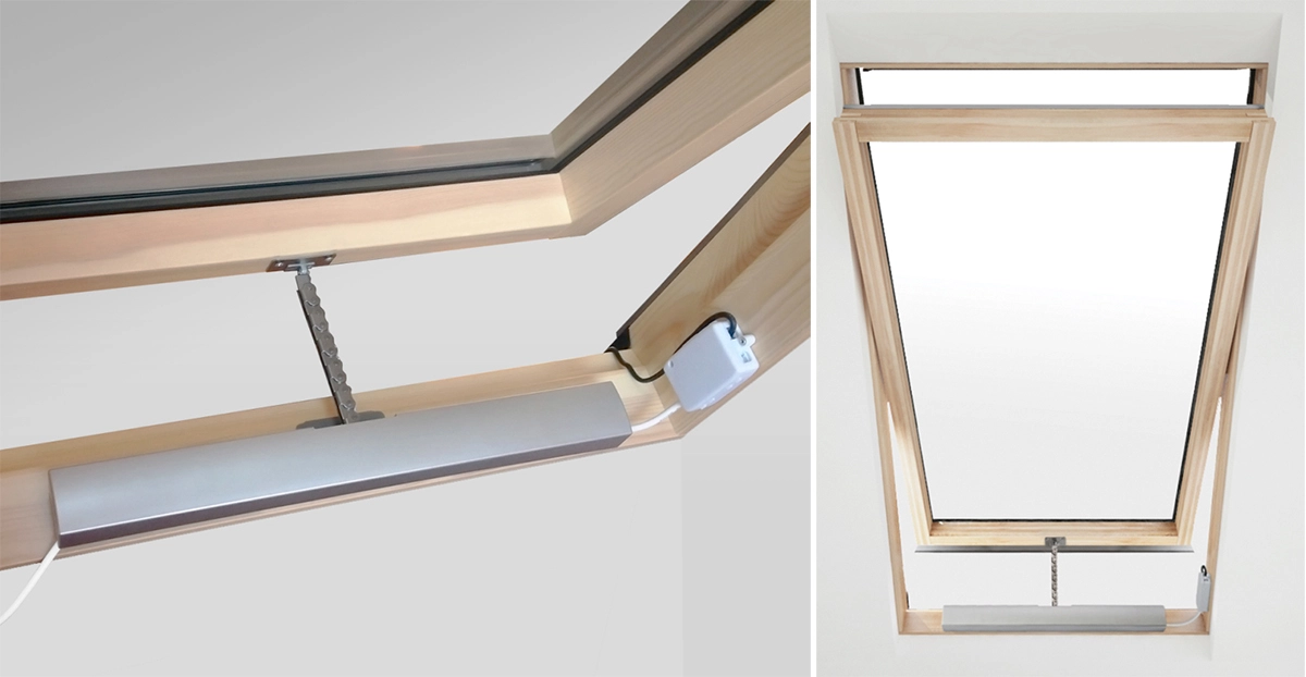 Встроенное электроуправление мансардным окном RoofLITE+