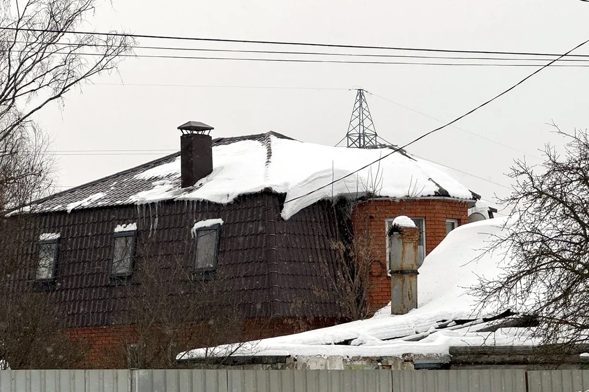 Застой снега в ендове