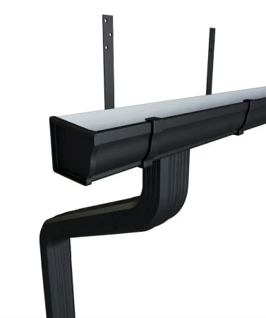 Комплект металлического водостока ГрандЛайн Vortex Matt 127x78 мм Полиэстер Matt RAL 9005   фото