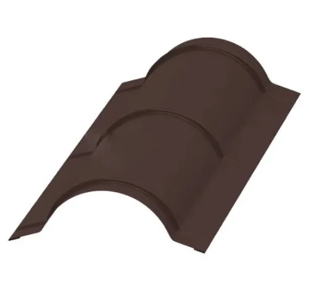 Планка конька круглого Металл Профиль R110x2000 0,50 PURETAN цвет RAL 8017