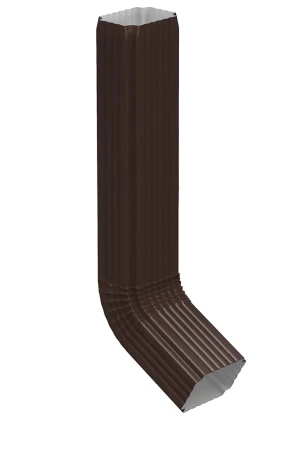 Труба водосточная с коленом 76x102x3000 мм Металл Профиль Бюджет Полиэстер 0,5 RAL 8017