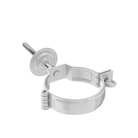 Декоративный хомут (кронштейн) трубы под метиз d-90 мм Aquasystem Premium Pural 0,6 RAL 9003