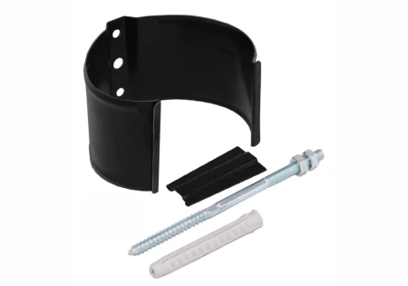 Кронштейн трубы ПВХ d-90 мм на кирпич металлический Grand Line черный RAL 9005