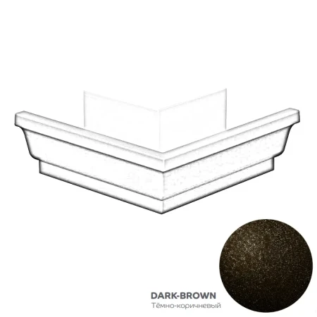 Угол желоба наружный 120x86 мм 90° Металл Профиль FORAMINA FREEZE QUADRO Valori двухстороннее 0,7   фото