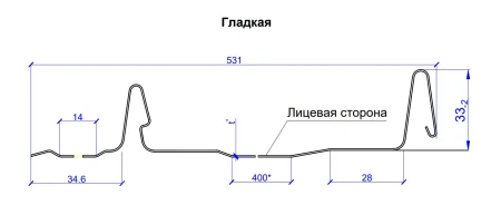 Кликфальц Металл Профиль Fastclick PureTech Mat 0,5   фото