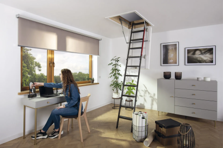 Чердачная люк-лестница Fakro LMT супертеплоизоляционная   фото