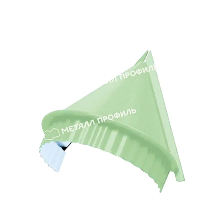 Заглушка конька круглого конусная Металл Профиль 0,50 PURMAN цвет Tourmalin Светло-зеленый металлик