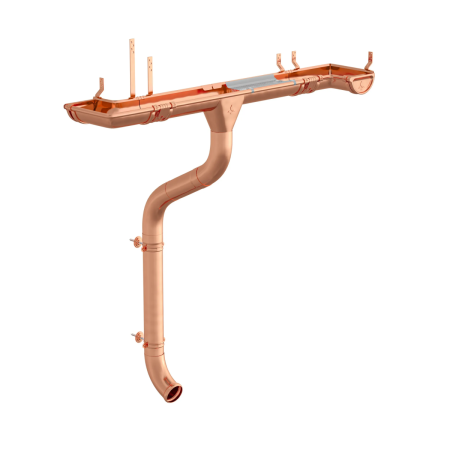 Комплект металлического водостока Аквасистем Комфорт d-150x100 мм 6 м/3 м Aquasystem Элит   фото