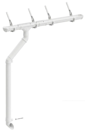 Комплект пластикового водостока d-141x100 мм Döcke lux пломбир RAL 9003   фото