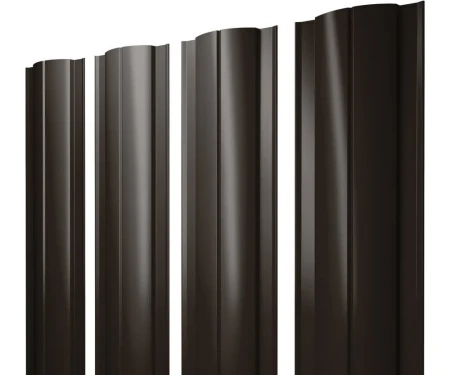 Полукруглый Slim Velur 0,5 RAL 8022 прямой