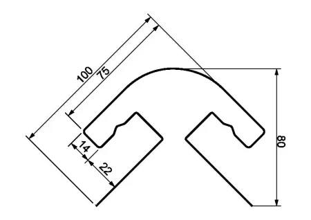 Планка радиусная для составного угла 3,0 м Grand Line (белая)
