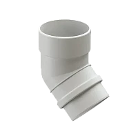 Колено трубы d-100 мм 45 гр ПВХ Döcke Lux пломбир RAL 9003