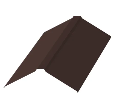 Планка конька плоского Металл Профиль 150x150x2000 0,5 Norman цвет RAL 8017 Планка конька плоского Металл Профиль 150x150x2000 0,5 Norman цвет RAL 8017