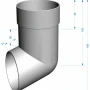 Колено стока (наконечник) d-85 мм ПВХ Döcke Premium   фото