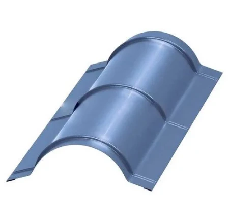 Планка конька круглого Металл Профиль R110x2000 0,50 PURMAN цвет Galmei Сиреневый металлик