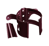 Кронштейн трубы ПВХ d-90 мм на дерево металлический ГрандЛайн бордо RAL 3005