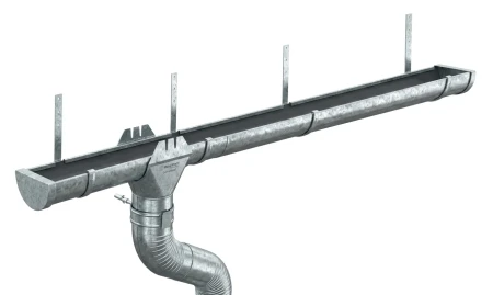 Комплект металлического водостока d-185x150 мм 6 м/3 м Металл Профиль Проект Оцинкованный   фото