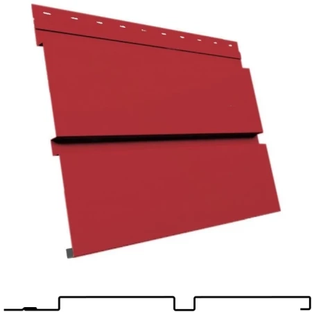 Металлический софит Grand Line Квадро Брус Полиэстер 0,45 без перфорации Ral 3003