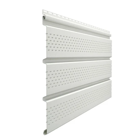 Виниловый софит Döcke T4 Standard с полной перфорацией пломбир Виниловый софит Döcke T4 Standard с полной перфорацией пломбир