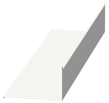 Планка примыкания верхняя Металл Профиль 250x147x2000 0,45 Полиэстер цвет RAL 9010