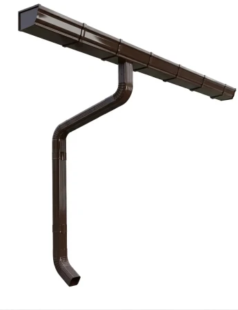 Комплект металлического водостока ГрандЛайн Vortex 127x78 мм Полиэстер RR 32   фото