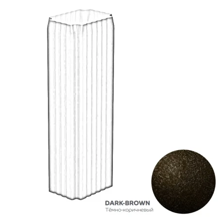 Труба водосточная 76x102x2000 мм Металл Профиль FORAMINA FREEZE QUADRO Valori двухстороннее 0,5 DarkBrown