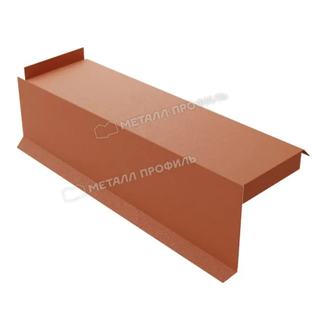 Планка сегментная торцевая левая Металл Профиль 400 мм 0,5 Norman цвет RAL 8004