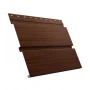 Металлический софит Grand Line Квадро Брус Print Elite 0,45 с полной перфорацией Choco Wood Металлический софит Grand Line Квадро Брус Print Elite 0,45 с полной перфорацией Choco Wood