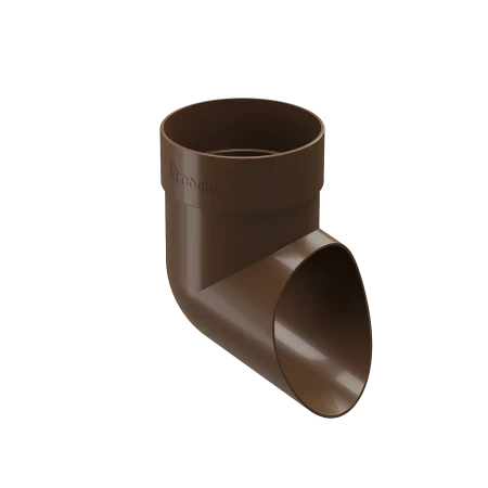 Колено стока (наконечник) d-80 мм ПВХ Döcke Standard светло-коричневое RAL 8017