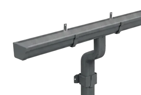 Комплект металлического водостока Металл Профиль Бюджет 120x86 мм 6 м/3 м Полиэстер RAL 7024   фото