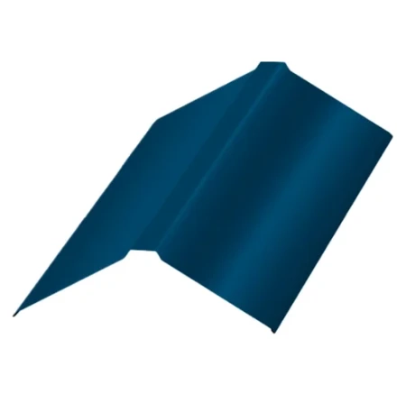Планка конька плоского Металл Профиль 150x150x2000 0,50 PURMAN цвет Citrine Темно-синий