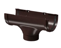 Воронка желоба ПВХ d-120x85 мм Döcke Premium шоколад RAL 8019