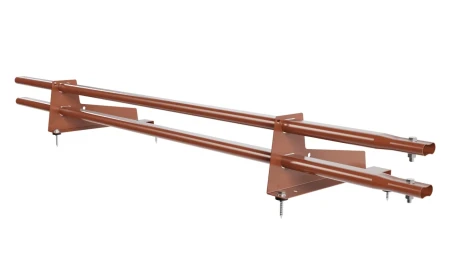 Для металлочерепицы с высокой ступенькой 350 мм Русский Рубеж 1 м RAL 8004