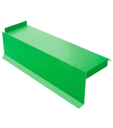 Планка сегментная торцевая левая Металл Профиль 400 мм 0,5 Norman цвет RAL 6018