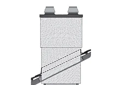 Готовые решения отделки над кровлей Schiedel Uni Комлект удлинения UraTOP  двухходовой без вентканала 1 пм