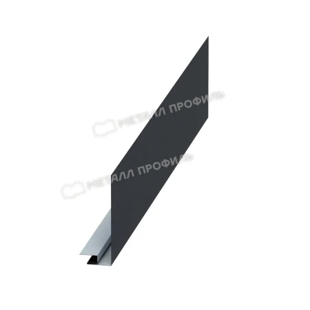 Планка карнизного свеса сложная Металл Профиль 250x50x3000 0,45 Viking цвет RAL 7024 Планка карнизного свеса сложная Металл Профиль 250x50x3000 0,45 Viking цвет RAL 7024