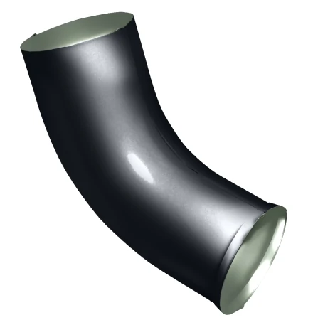 Колено стока d-90 мм 60° ГрандЛайн GL PE Полиэстер двухсторонний 0,6   фото