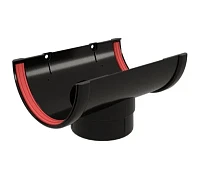 Воронка желоба ПВХ d-120x90 мм ГрандЛайн Классика черная RAL 9005