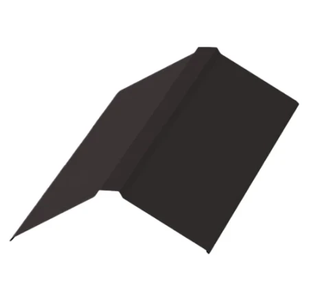 Планка конька плоского Металл Профиль 120x120x2000 Viking E 0,5 цвет RAL 8019